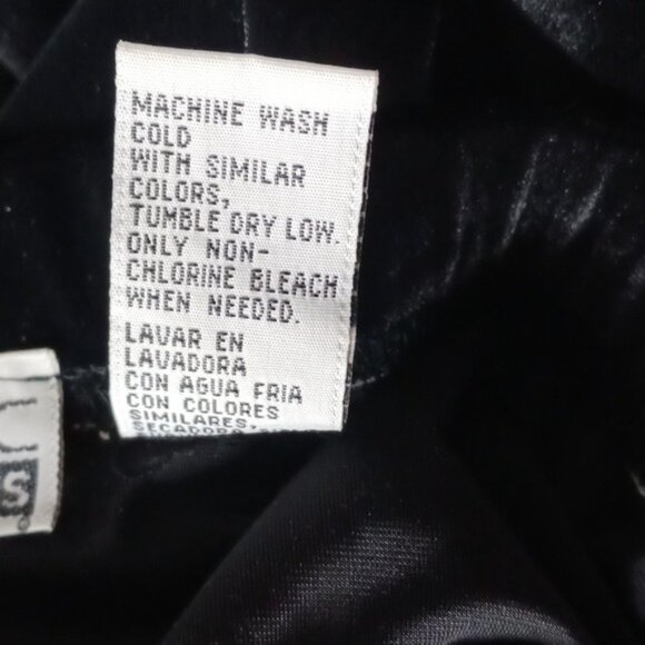 Basic Editions Skirt Womens Size L Black Velour Maxi Elastic Waist Pull On - Picture 6 of 6